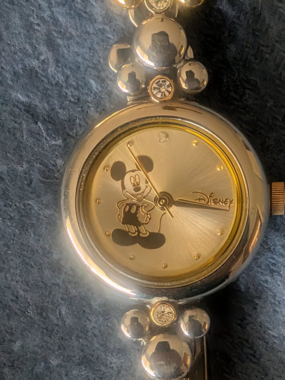 Mickey Mouse Women's Two-Tone Link Bracelet Watch - Picture 2 of 7